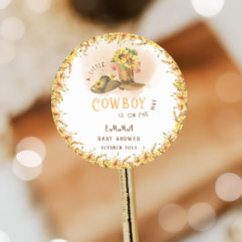 ワイルド素朴・ウェスト・ボーイ・シャワー ラウンドシール