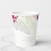 ワイルド結婚フラワーの水絵を描色Str Fsia ID954 紙コップ (正面)