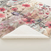 ワイルド美しい織ファッションドり:ワイルドフラワー シェルパブランケット (3/4)