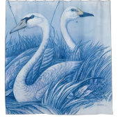 ワイルド自然アート – ザスワンス シャワーカーテン (正面)