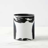 ワイルド自然カラス風コーヒーマグ マグカップ (中央)