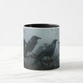 ワイルド自然カラス風コーヒーマグ マグカップ (中央)