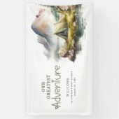 ワイルド自然キャンインスパイアプウェルカムサイン 横断幕 (縦)