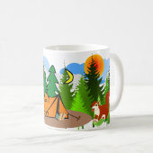 ワイルド自然キャンピングフォレストアドベンチャーアウトドア コーヒーマグカップ (正面右)