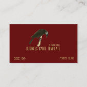 ワイルド自然ブラックバーズレイヴンビジネスカード 名刺 (正面)