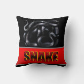 ワイルド自然 – ブラックスネークデザインコレクション クッション (裏面)