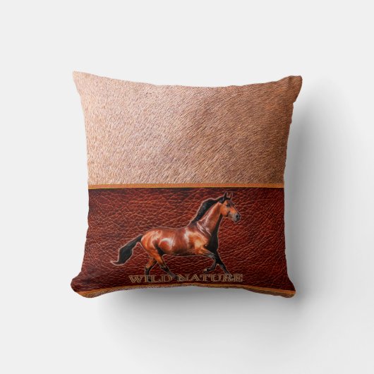 ワイルド自然 – ホースデザインコレクション クッション (正面)