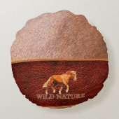 ワイルド自然 – ホースデザインコレクション ラウンドクッション (裏面)