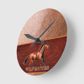 ワイルド自然 – ホースデザインコレクション ラウンド壁時計 (傾斜)
