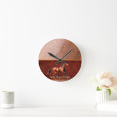 ワイルド自然 – ホースデザインコレクション ラウンド壁時計 (ホーム)
