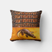 ワイルド自然- CROCODILE-DILE-DILEデザイン クッション (正面)
