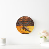 ワイルド自然- CROCODILE-DILE-DILEデザイン ラウンド壁時計 (ホーム)