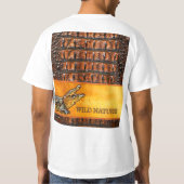 ワイルド自然- CROCODILE-DILE-DILEデザイン Tシャツ (裏面)