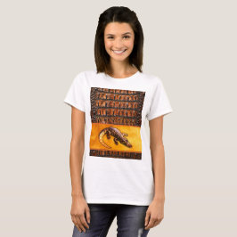 ワイルド自然- CROCODILE-DILE-DILEデザイン Tシャツ