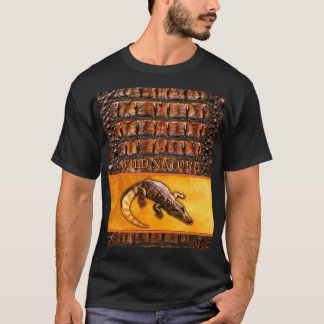 ワイルド自然- CROCODILE-DILE-DILEデザイン Tシャツ