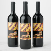 ワイルド自然- TIGERデザインコレクション ワインラベル (ボトル)