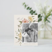 ワイルド花模様サンキューカード サンキューカード (スタンド正面)