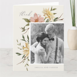 ワイルド花模様サンキューカード サンキューカード