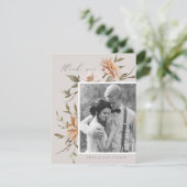 ワイルド花模様サンキューカード サンキューカード (スタンド正面)