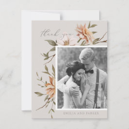 ワイルド花模様サンキューカード サンキューカード