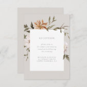 ワイルド花模様披露宴挿入カード 出欠カード (正面/裏面)