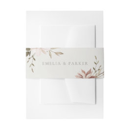 ワイルド花模様招待状用帯 招待状ベリーバンド