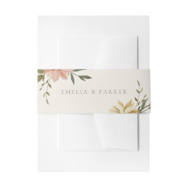 ワイルド花模様招待状用帯 招待状ベリーバンド