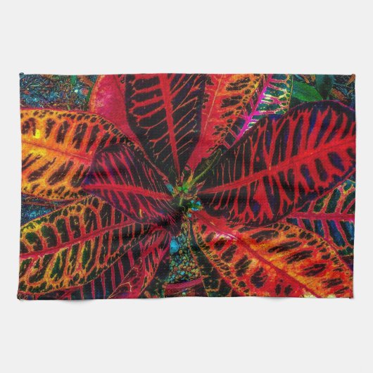 ワイルド葉 キッチンタオル (横)