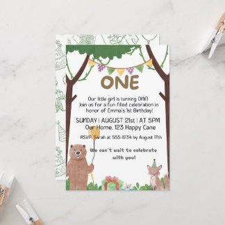 ワイルド誕生日待ち時間： 1年の誕生日の招待 招待状