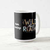 ワイルド読About's Book Lover & Animalデザイン コーヒーマグカップ (正面右)