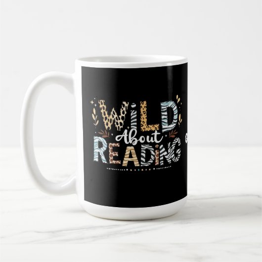 ワイルド読About's Book Lover & Animalデザイン コーヒーマグカップ (左)
