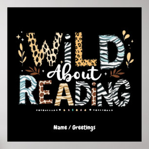 ワイルド読About's Book Lover & Animalデザイン ポスター