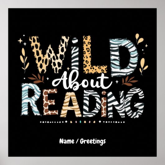 ワイルド読About's Book Lover & Animalデザイン ポスター (正面)