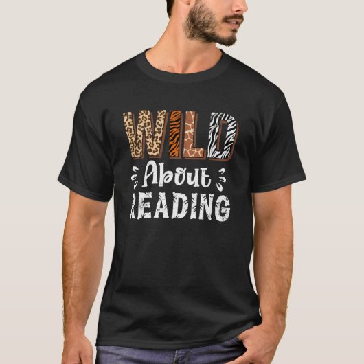 ワイルド読About's Books Reader Animals Leopard Z Tシャツ (正面)