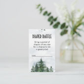 ワイルド赤ちゃんシャワーおむつラッフルインサート 名刺 (スタンド正面)