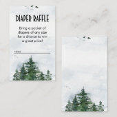 ワイルド赤ちゃんシャワーおむつラッフルインサート 名刺 (正面/裏面)