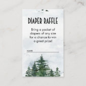 ワイルド赤ちゃんシャワーおむつラッフルインサート 名刺 (正面)