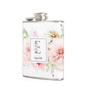 ワイルド赤面植物文字Eモノグラム フラスク (左)