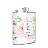 ワイルド赤面植物文字Eモノグラム フラスク (右)