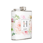 ワイルド赤面植物文字Hモノグラム フラスク (右)