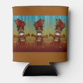 ワイルド踊りティキメントロピカルビーチハワイアンおもしろい 缶クーラー (正面)