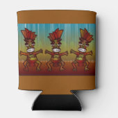 ワイルド踊りティキメントロピカルビーチハワイアンおもしろい 缶クーラー (裏面)