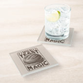 ワイルド酵母魔法ソース生地パンベーキング愛好家 ガラスコースター (アングル)