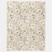 ワイルド開花パターン フリースブランケット (正面)