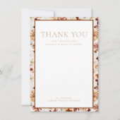 ワイルド開花素朴フローラサンキューカード ノートカード (正面)