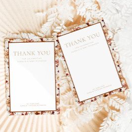 ワイルド開花素朴フローラサンキューカード ノートカード