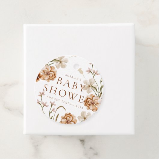 ワイルド開花素朴フローラベビーシャワー フェイバータグ (インサイチュ)