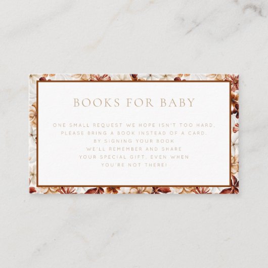 ワイルド開花素朴フローラ書籍ベビー エンクロージャーカード (正面)