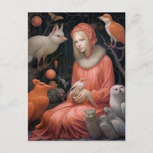 ワイルド風変わりワイルドな少女 ポストカード (正面)