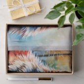 ワイルド鮮やかとウルフのポートレートの水色 薄葉紙 (ギフト)